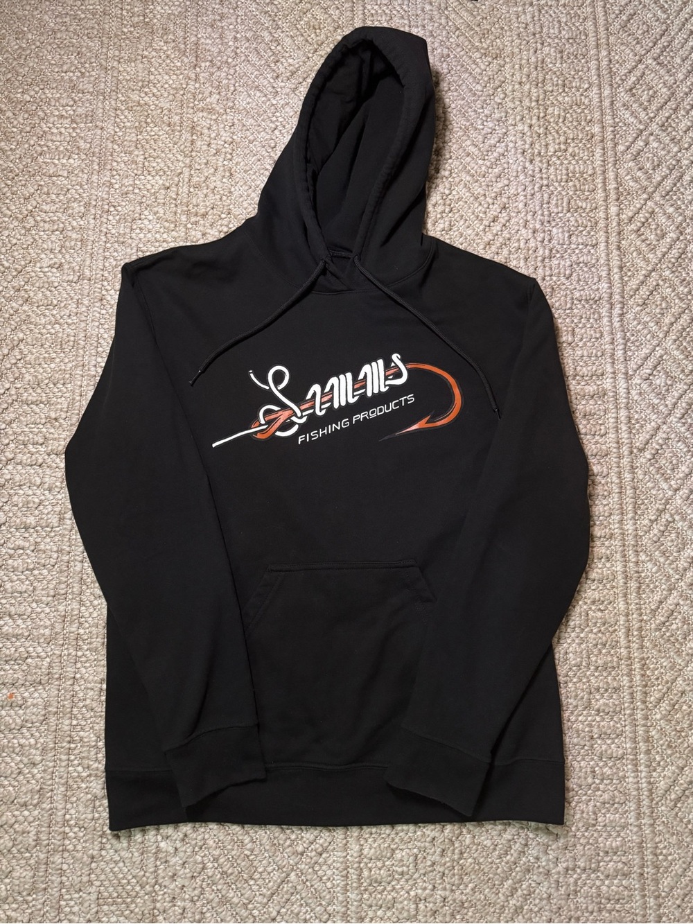 Simms Fishing Hook & Loop Black Hoodie
